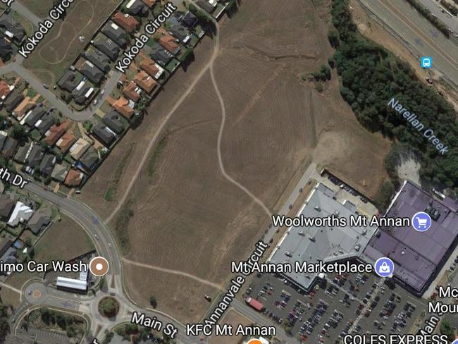 The vacant land next to Mt Annan Marketplace earmarked for development.