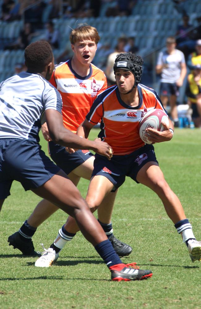 Emerging Reds Cup day 1 action between SEQ and Brisbane Grey in the Under 15s.