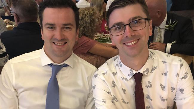 Eastern Freeway victim Josh Prestney (right) with his brother Alex. Picture: Supplied