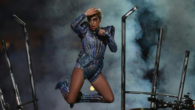 Lady Gaga prerecorded part of her halftime show. Picture: AFP PHOTO / Timothy A. CLARY