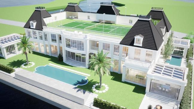 Artist impression of mansion planned for Park Lane, Paradise Point.