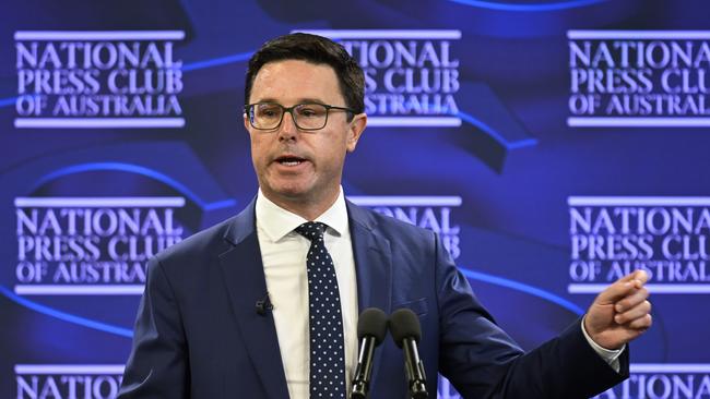Nationals Leader David Littleproud says the Liberals did not consult him on at least one key election policy. Picture: NewsWire / Martin Ollman