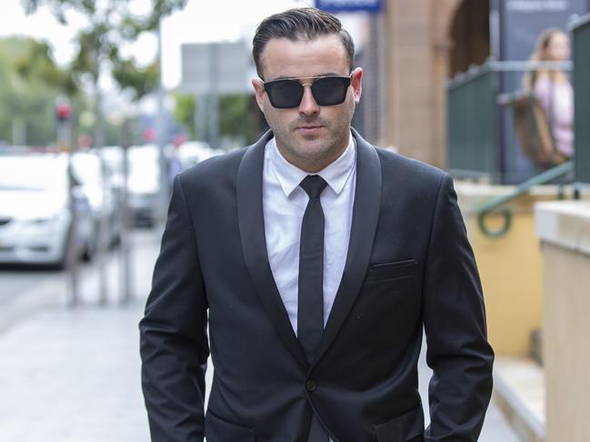 Bachelor in Paradise star Davey Lloyd outside Manly Court. Picture: DIIMEX