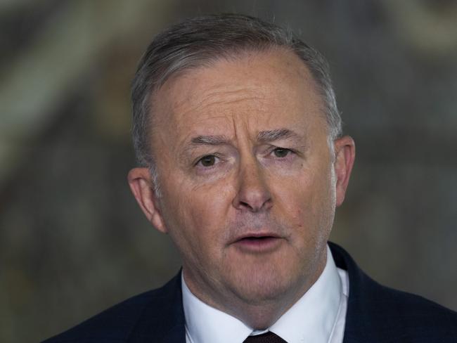 CANBERRA, AUSTRALIA - NewsWire Photos JUNE 1, 2021: Leader of the Opposition, Anthony Albanese giving a press conference at Parliament House in Canberra. Picture: NCA NewsWire / Martin Ollman