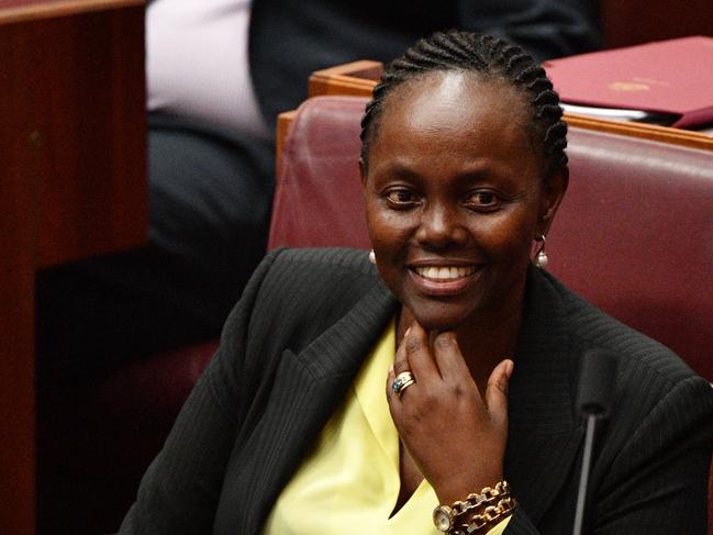 Liberal Senator Lucy Gichuhi in the Senate chamber at Parliament House in Canberra, Monday, June 18, 2018. (AAP Image/Mick Tsikas) NO ARCHIVING