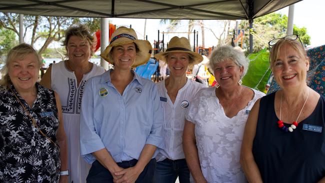 Carolyn Lane, Robyn Shillington, Leigh McCready, Carol Williams, Tina Grigson and Celia Maloney from the Tewantin-Noosa Branch of the QCWA at the Noosa Australia Day Festival at Lions Park Gympie Terrace, Noosaville on January 26, 2023. Picture: Katrina Lezaic