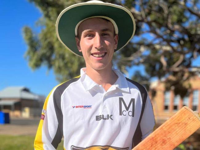 Brayden Hein made what could be one of the biggest totals and fastest 300s in SA grade cricket history last weekend. Picture: Mypolonga Cricket Club