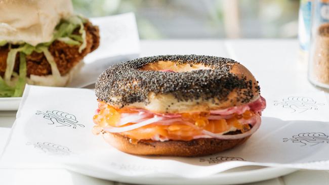 The trout bagel is a staff fave at Hector's Deli in Richmond.