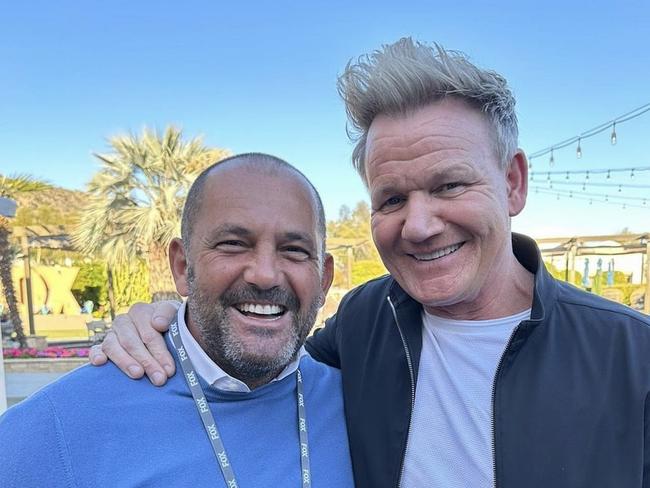 Guillaume Brahimi with celebrity chef Gordon Ramsay. Picture: supplied