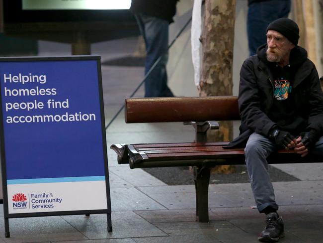 Homeless relocation in Martin Place on June 24, 2017 in Sydney, Australia. Picture: Jason McCawley.