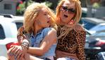 Iggy Azalea and Britney Spears Film a Music Video on Ventura Blvd Pictured: Iggy Azalea, Britney Spears Ref: SPL994929 090415 Picture by: Photographer Group / Splash News Splash News and Pictures Los Angeles: 310-821-2666 New York: 212-619-2666 London: 870-934-2666 photodesk@splashnews.com