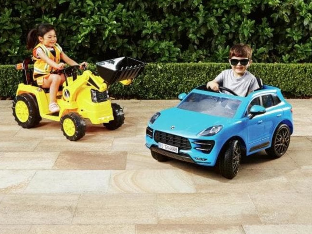 Just in time for Christmas … the ride-on tractor and Porsche.