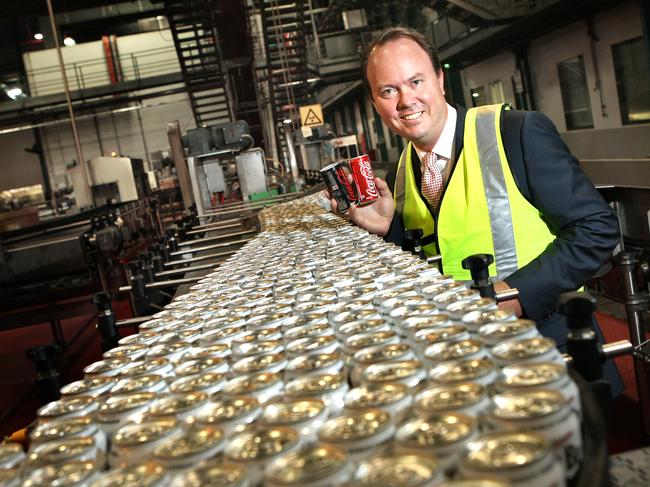 Former Coca-Cola Amatil managing director Warwick White. Picture: Tim Marsden