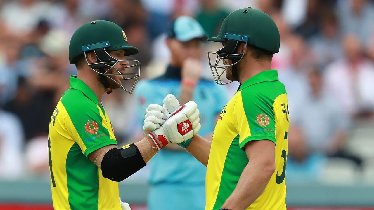 David Warner and Aaron Finch have dominated at the World Cup. Photo: David Rogers/Getty Images.