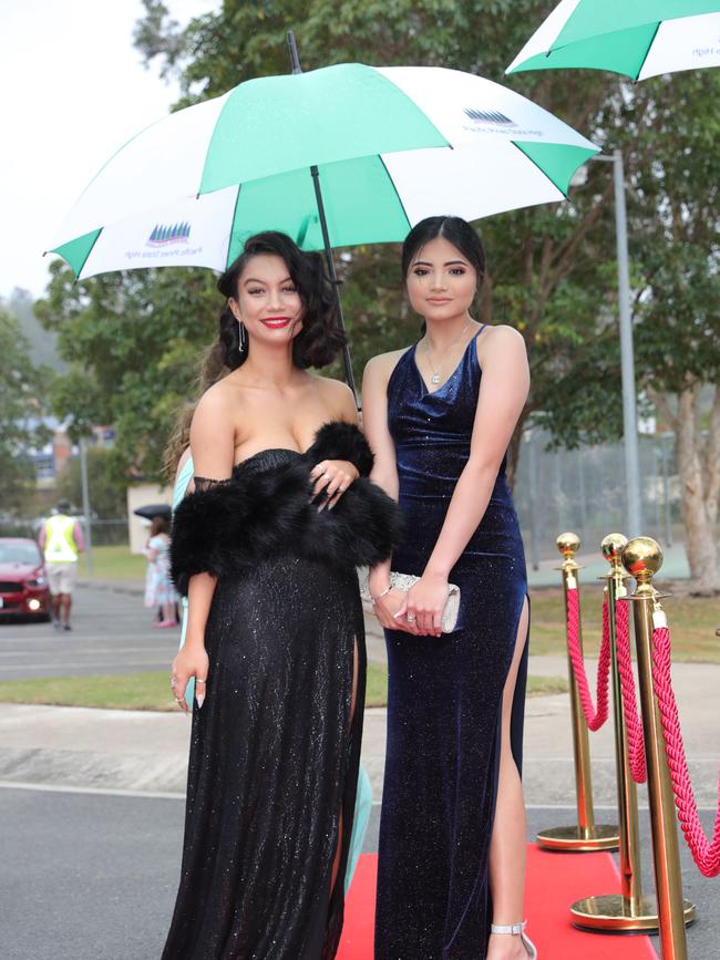 Pacific Pines High formal, at the school. Stellar Stewart Tahere & Julyana Geronimo Picture Glenn Hampson