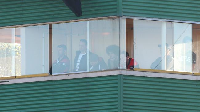 Souths coach Michael Maguire watched Kirisome Auva’a at North Sydney Oval.