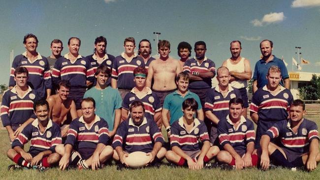 A Croc since day one. Dennis Bree, sitting front row with the footy, has been at the club since it was formed in 1976. Photo: Contributed