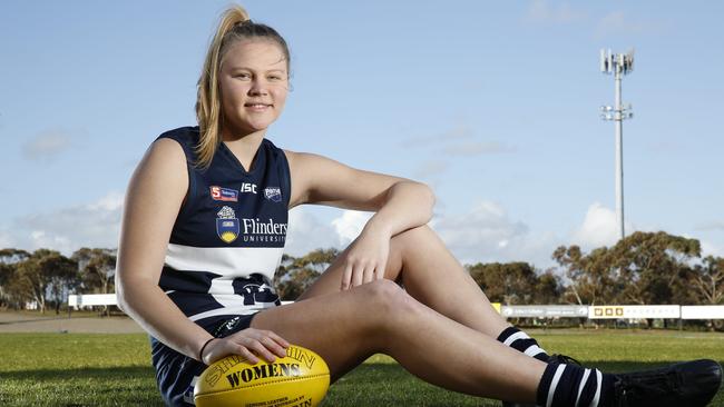 Montana McKinnon has gone from South Adelaide to the Crows in AFLW. Picture: AAP/Emma Brasier