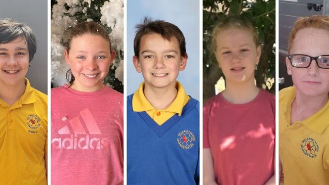 Zane Mellor (12), Jalailah Jayne-Marie Jones (12), Jye Sheehan (12), Addison Stewart (11) and Peter Dodt (12). An 11-year-old boy also died but is not pictured.