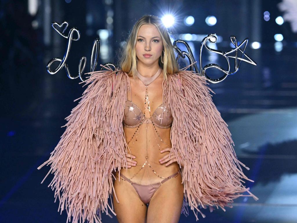 Lila Moss walks the runway during Victoria's Secret Fashion Show. Picture: Angela Weiss/AFP