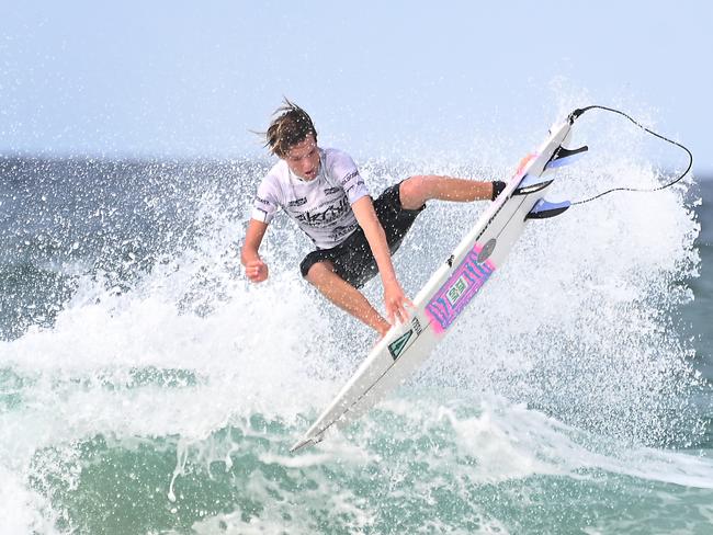 The finals of the boys individual events at the Australian Interschools Surfing Championships Friday May 24, 2024. Picture, John Gass