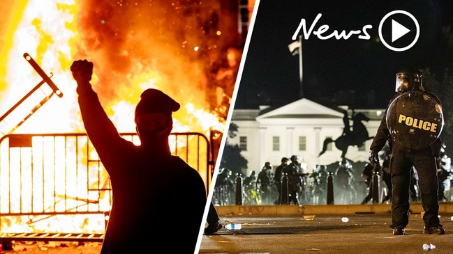 George Floyd protests: Shocking footage of fires outside the White House