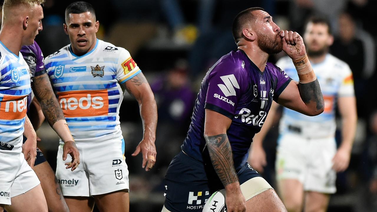 Nelson Asofa-Solomona dominated the Titans. (Photo by Matt Roberts/Getty Images)