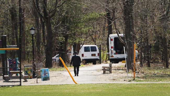 Central Islip, NY, where four mutilated bodies were found. Picture: Spencer Platt/Getty Images/AFP