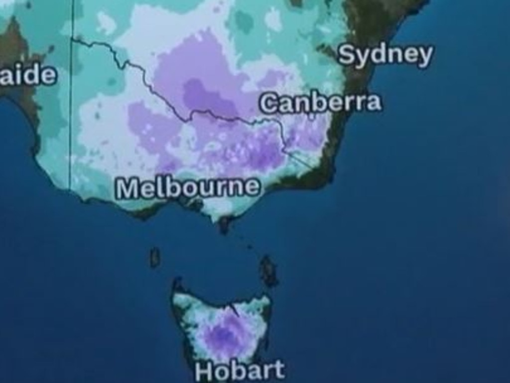 Freezing temperatures and frost are expected to hit eastern parts of Australia over the weekend. Picture: Bureau of Meteorology.