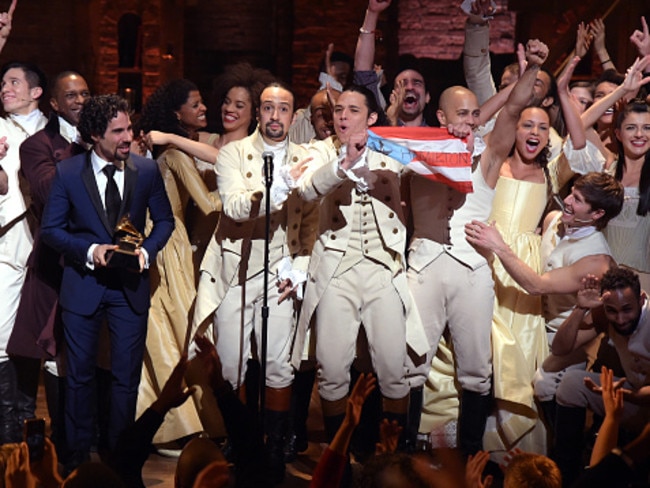 The costumes from hit Broadway musical Hamilton were a big influence. Photo by Theo Wargo/Getty Images