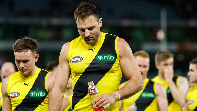 The Tigers have faded away after a bright start to life after Damien Hardwick. (Photo by Dylan Burns/AFL Photos via Getty Images)