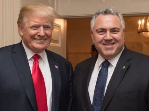 Joe Hockey and US President Donald Trump. Picture: Instagram/Joe Hockey