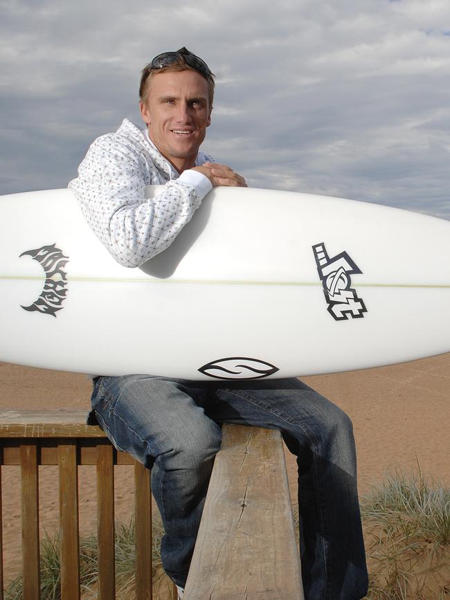 Chris Davidson during his time on the world surfing circuit.