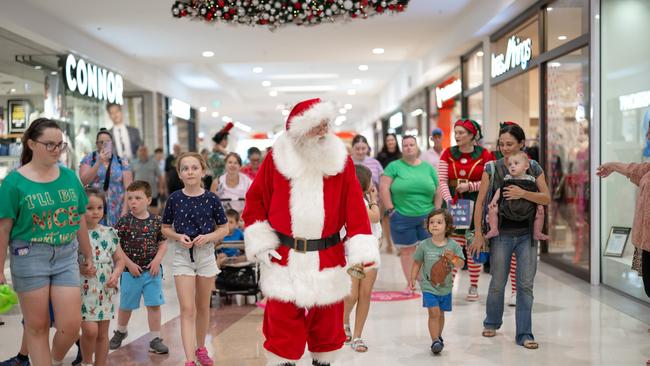 Santa Jim leads last year's Christmas parade through Castletown Shopping Centre. Picture: Castletown.