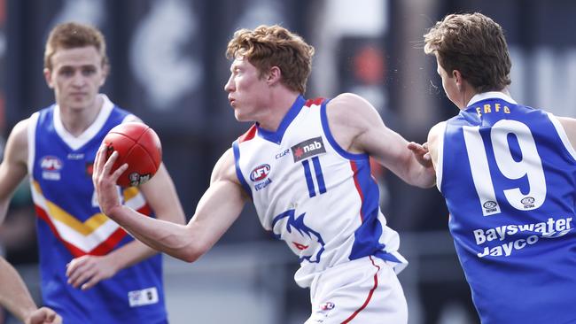 Matthew Rowell is expected to join Gold Coast as the No. 1 draft pick. Picture: Daniel Pockett/AFL Photos/via Getty Images.