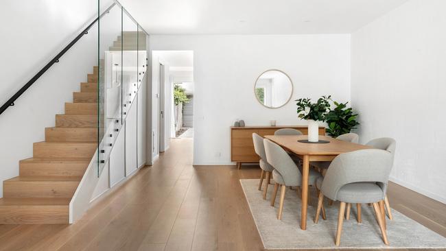 Floorboards and even the home’s staircase have been renewed by the sporting power couple.