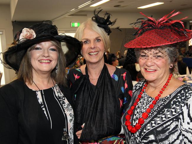 Suzanne Dean, Meg Cole and Dianna Mickleborough, all of Launceston, enjoying the Clifford Craig lunch. Picture: CHRIS KIDD