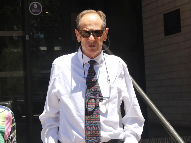 Sergeant Lee Bauwens' lawyer John Suttner outside the Alice Springs Local Court on Thursday. Picture: Jason Walls