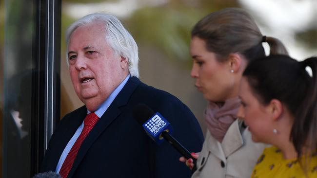 Businessman Clive Palmer makes his way into court earlier this week. Picture: Dan Peled/AAP