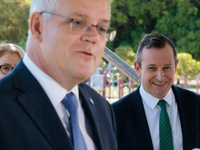 Mark McGowan said it was a mistake for Scott Morrison to support Clive Palmer’s legal fight to bring down the hard border. Picture: AAP Image/Richard Wainwright