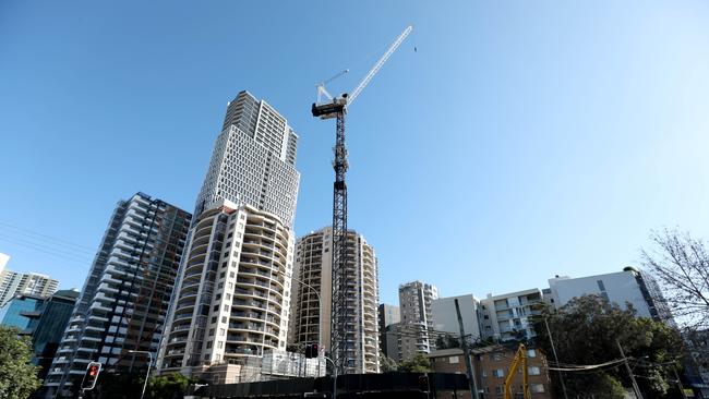 Meriton was allowed to open half of its Sydney sites on July 31, but due to Parramatta being in a Covid hotspot, three unit towers in that local government area cannot be accessed. Picture: NCA NewsWire/Damian Shaw