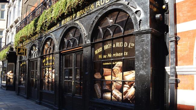 Historic wine store Berry Bros &amp; Rudd.