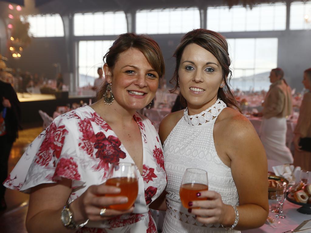 SOCIALS - Be Hers - change lives, end slavery event / ball at PW3, Hobart last night. (L-R) Ellie Thurlow of Sorell, Jodie Johnson of Austins Ferry. Picture: MATT THOMPSON