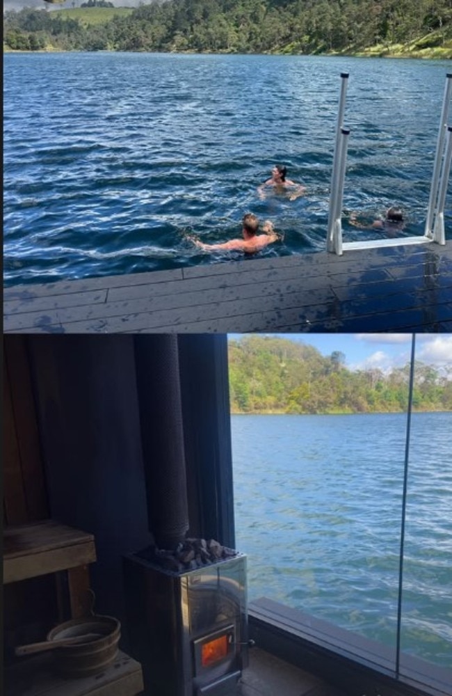 Count Nikolai, his girlfriend and friends also spent time at the Floating Sauna in Derby. Picture: Instagram.