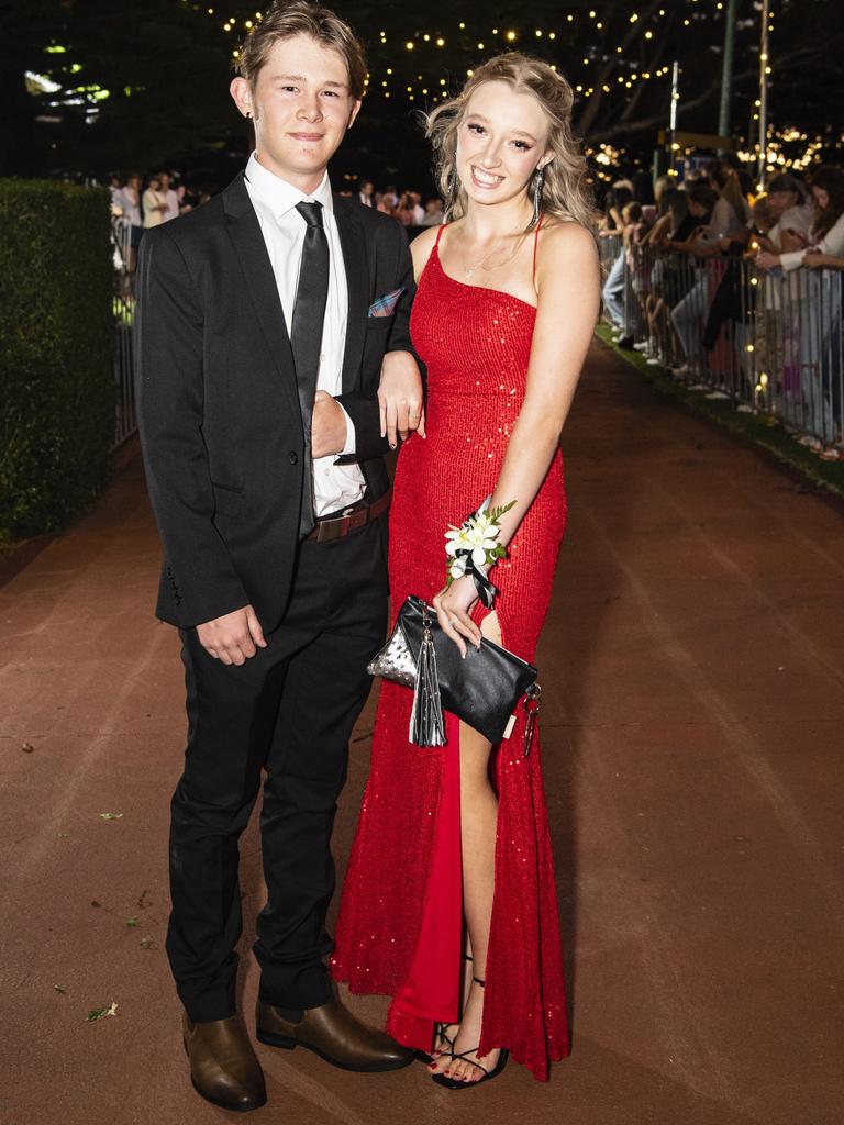 Angus Goddard and partner Emily Matthews at St Mary's College formal at Picnic Point, Friday, March 24, 2023. Picture: Kevin Farmer