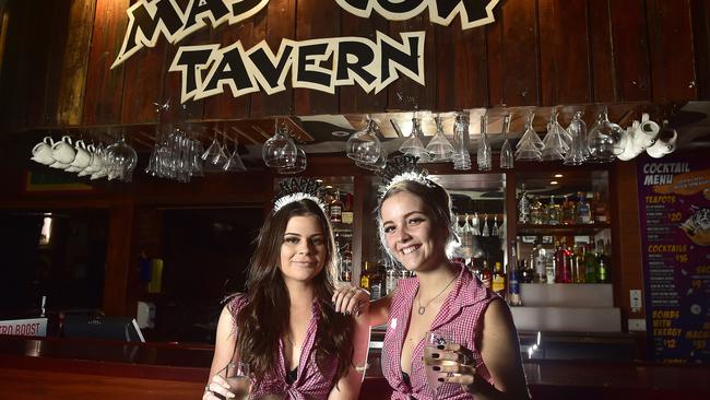 The Mad Cow Tavern in Townsville is hosting a New Year's Eve Party and staff members Shayla Woodford and Kristin Bowkett are gearing up for a huge celebration. PICTURE: MATT TAYLOR.