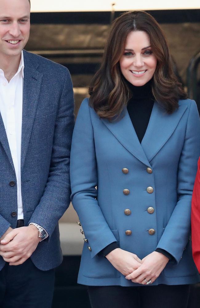 Kate Middleton attends an event in 2017 in a buttoned blazer. Image: by Chris Jackson/Getty Images.