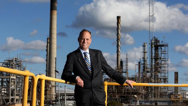 Viva Energy CEO Scott Wyatt at the Geelong refinery. Picture: David Geraghty