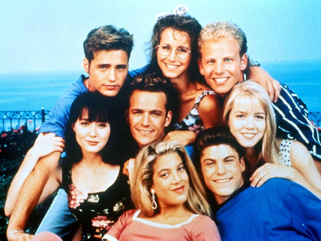 The original 'Beverly Hills 90210 cast: Jason Priestley, Shannon Doherty, Luke Perry, Gabrielle Carteris, Tori Spelling, Jenny Garth, Brian Austin Green, Ian Ziering.