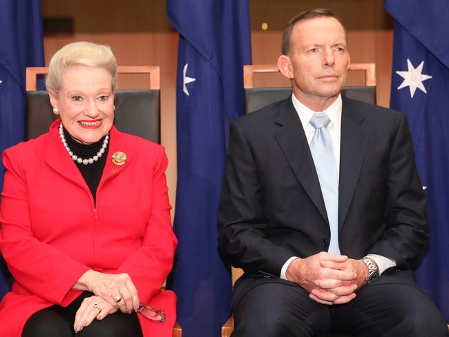 Bronwyn Bishop and Tony Abbott in happier times.